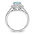 Sterling Silver Rhodium Aquamarine Square Ring - QR-5CE79477-9027