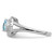 Sterling Silver Rhodium Aquamarine Square Ring - QR-5CE79477-9027