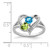 Sterling Silver Rhodium Blue Topaz Peridot Diam. Ring - QR-BEA15224-8133
