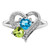 Sterling Silver Rhodium Blue Topaz Peridot Diam. Ring - QR-BEA15224-8133