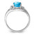 Sterling Silver Rhodium Blue Topaz Ring - QR-E6C3A7B9-7980