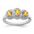 Sterling Silver Rhodium Citrine & Diamond Ring - QD-47B6E68D-4661