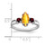 Sterling Silver Rhodium Citrine & Garnet Ring - QR-6A6D955A-9989