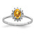 Sterling Silver Rhodium Citrine Diamond Ring - QD-37299362-1333