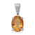 Sterling Silver Rhodium Citrine Pendant - QD-FCA5888C-6111