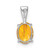 Sterling Silver Rhodium Citrine Pendant - QD-FCA5888C-6111