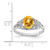 Sterling Silver Rhodium Citrine ring - QR-17FBE02A-6071
