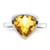 Sterling Silver Rhodium Citrine Ring - QR-1EED8ACD-9626
