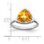 Sterling Silver Rhodium Citrine Ring - QR-D0FD913C-9788