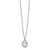 Sterling Silver Rhodium Created White Topaz & CZ Necklace