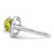 Sterling Silver Rhodium Diam. & Checker-Cut Lemon Quartz Ring - QR-1ED177F5-8532