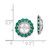 Sterling Silver Rhodium Diam. & Created Emerald Earring Jacket