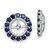 Sterling Silver Rhodium Diam. & Created Sapphire Earring Jacket - QJ-0137918E-8370