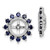 Sterling Silver Rhodium Diam. & Created Sapphire Earring Jacket - QJ-07FD8D37-2717