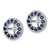 Sterling Silver Rhodium Diam. & Created Sapphire Earring Jacket - QJ-08C2B4EE-7665