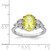 Sterling Silver Rhodium Diam. & Lemon Quartz Ring - QR-7F3A86BB-3035