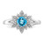 Sterling Silver Rhodium Diam. & Light Blue Topaz Ring - QR-11D7916A-4729