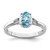 Sterling Silver Rhodium Diam. & Light Blue Topaz Ring - QR-60E408EB-1255