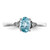 Sterling Silver Rhodium Diam. & Light Blue Topaz Ring - QR-60E408EB-1255