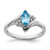 Sterling Silver Rhodium Diam. & Light Blue Topaz Ring - QR-8BB3A3B9-9195
