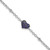 Sterling Silver Rhodium Diam. & Sapphire Heart Bracelet - QD-893811D3-7610