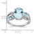 Sterling Silver Rhodium Diam. & Sky Blue Topaz Ring - QR-5E507234-5604