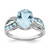 Sterling Silver Rhodium Diam. & Sky Blue Topaz Ring - QR-678EE532-1848