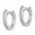 Sterling Silver Rhodium Diam. Huggie Earrings - QD-EAC683A7-6878