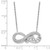 Sterling Silver Rhodium Diam. Infinity Symbol LOVE Necklace