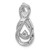 Sterling Silver Rhodium Diam. Infinity Symbol Slide Pendant