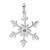 Sterling Silver Rhodium Diam. SnowFlake Pendant