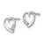Sterling Silver Rhodium Diamond Heart Post Earrings - QD-984109E8-7436