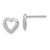 Sterling Silver Rhodium Diamond Heart Post Earrings - QD-9BFB9A13-9123