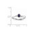 Sterling Silver Rhodium Diamond/Created Blue Sapphire Birthstone Ring - QB-6CB29731-6716