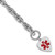 Sterling Silver Rhodium Engraveable Enamel Heart Medical ID Bracelet - XS-82999566-6516