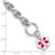 Sterling Silver Rhodium Engraveable Enamel Hexagon Medical ID Bracelet - XS-037959D9-5187