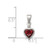 Sterling Silver Rhodium Garnet Diamond Pendant