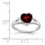 Sterling Silver Rhodium Garnet Ring - QD-52BF670C-6022