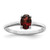 Sterling Silver Rhodium Garnet Ring - QD-82B7949C-7922