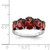 Sterling Silver Rhodium Garnet Ring - QD-F4ADA45F-2601