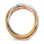 Sterling Silver Rhodium Gold & Rose Gold-plated Intertwined Ring - QR-ECBEC4E9-8246
