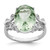 Sterling Silver Rhodium Green Quartz & Diamond Ring - QD-951FF246-7951