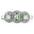 Sterling Silver Rhodium Green Quartz & Diamond Ring - QD-DFA368F8-4588