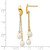 14k 4-5mm White Rice Freshwater Cultured Pearl Post Dangle Earrings