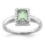 Sterling Silver Rhodium Green Quartz Diam. Ring - QR-2F034246-7586