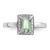 Sterling Silver Rhodium Green Quartz Diam. Ring - QR-A3A62083-6895