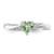 Sterling Silver Rhodium Green Quartz Diam. Ring - QR-BAA36D61-2893