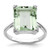 Sterling Silver Rhodium Green Quartz Diamond Ring - QD-E3040B32-7188