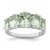 Sterling Silver Rhodium Green Quartz Ring - QD-586EA9C8-4810