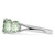 Sterling Silver Rhodium Green Quartz Ring - QD-586EA9C8-4810